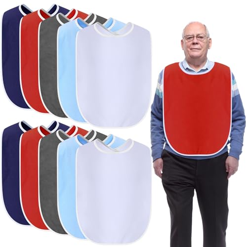 Bavoirs lavables en tissu éponge adulte handicap sénior protection repas