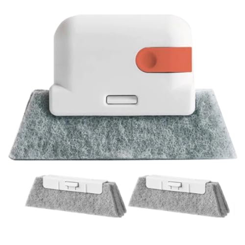 Pqahffowr Cepillo Naranja para Limpieza de Ventanas, Ranura para AlféIzar de Ventana, Cepillo para Grietas de Gabinete con Cabezal de Repuesto, Herramientas de Limpieza para el Hogar