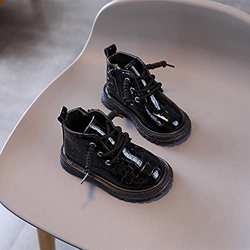 Baby School Shoes Fashion All Seasons Children Boots For Boys And Girls Ankle Boots With Thick Soles Non Slip Lace 5