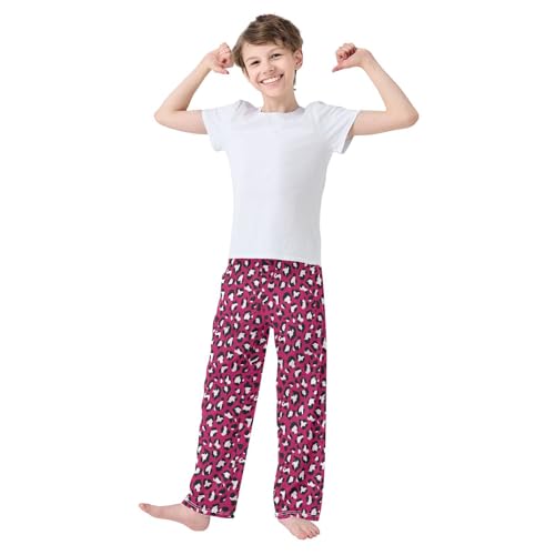 ALAZA Red Leopard Print Pajama Lounge Pants Long Sleep Pajama Bottoms with Pockets3
