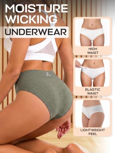 Image of Balanced Tech Moisture Wicking Underwear for Women, Seamless Workout Hipster Brief Bikini Panties