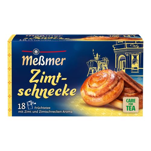 Meßmer Zimtschnecke | 18 Teebeutel | Vegan | Glutenfrei | Laktosefrei 45g