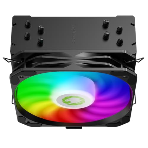 GameMax Sigma 540 ARGB CPU Cooler 200W TDP 4 x 6mm Copper Heatpipes & Aluminium Heat Sink CPU Air Cooler, 130mm ARGB PWM Fan For Intel LGA1700 / 115X / 1200 & AMD AM4 / AM5 | Black - Image 10