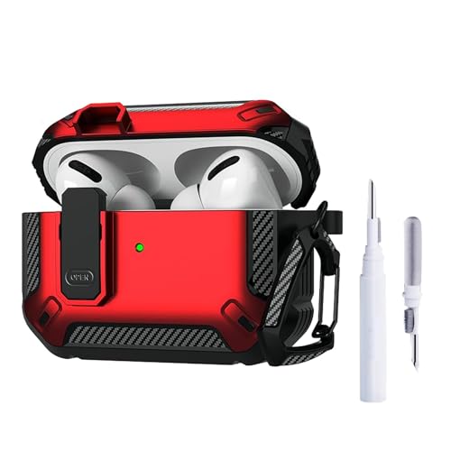 Image of YODI Case Cover for Airpods Pro|Pro 2|Airpods Pro 3|Airpods 4 Pouch, Silicone Cases with Cleaner Kit 360 Drop Protection,Shock-Resistant ((Bump-RED), Airpods 4)