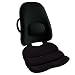 Obus Forme Combo Ergonomic Orthopedic Low Back Backrest And Contoured Seat Cushion - Back/Stress Pain Relieve -BLACK