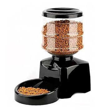 Comedouro Automático Cães Gatos 5Kg Ração Dispenser c/Voz