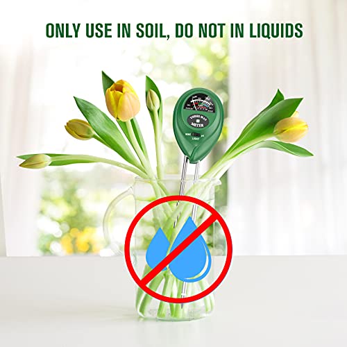 Atree Soil Ph Meter, 3-In-1 Soil Tester Kits With Moisture,Light And Ph Test For Garden, Farm, Lawn, Indoor & Outdoor (No Battery Needed) #TOP3