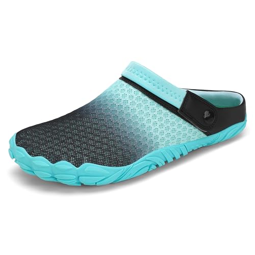 Mishansha Mens Clogs Women Barefoot Shoes Lightweight Breathable Sneakers Slip on Sandals Garden Mesh Water Shoes Sky Blue Size 13.5