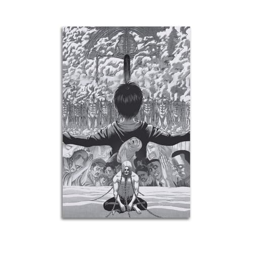 ARTJHCHYNB Attack on Titan Poster Anime Decorative Hanging Paintingsstyle 12x18inch(30x45cm)