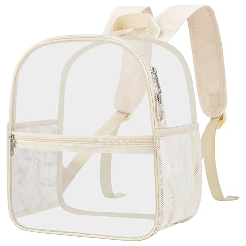 Image of Oraben Clear Backpack for Stadium Events, Clear Bag Stadium Approved | 12 x 6 x 11 inch Small Clear Backpack for Soccer Game, Concerts , Fast Security Check, Waterproof PVC