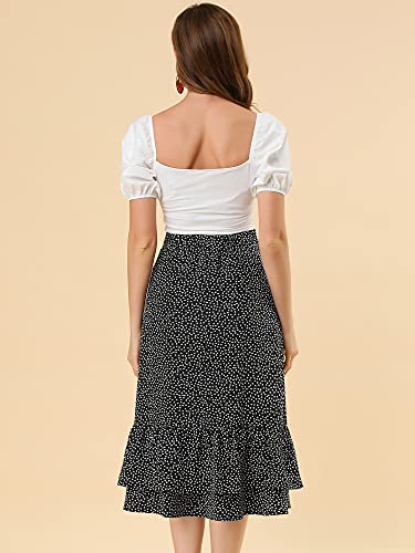 Image of Allegra K Women's Printed Skirt 2025 Weekend Trendy Summer Chiffon Ruffle Tiered Flowy Midi Skirts