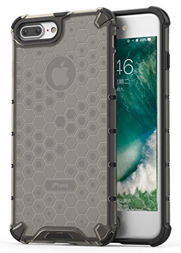 Image of Glasgow Back Case Cover Compatible with Apple iPhone 7 Plus (Honeycomb Pattern) - Black