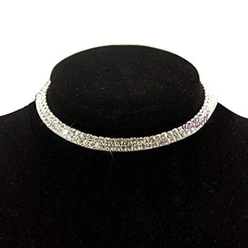 YouBella Fashion Jewellery Silver Crystal Rhinestone Choker Necklace for Women.(Valentine Gift Special) (Image - 2)