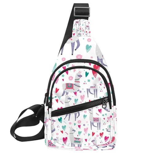 Mochila cruzada de colores y bolsa de pecho para mujer con tejido impermeable de viaje