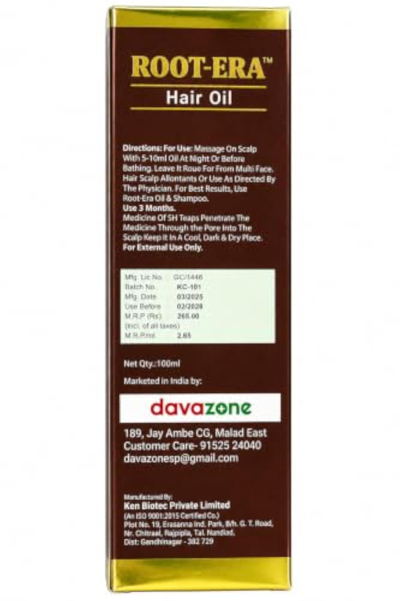 Advanced 20-Herb Ayurvedic Hair Oil, Intense Nourishment