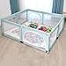 FFYN Baby Play Park Portable Play, Parc Pliable pour bébé avec Tapis Rampant, Play Baby Playground Pen pour Baby Play Green Light 9 Tailles (Couleur: Vert Clair, Taille: 180 * 200 cm)