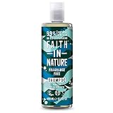 Faith In Nature Natürliches Duftfreies Shampoo, empfindlich, vegan und tierversuchsfrei, ohne SLS oder Parabene, für alle Haartypen, 400 ml