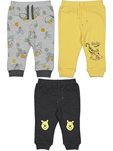 Image of Disney Classics Winnie the Pooh Tigger Eeyore Piglet Dumbo Patch Thumper Bambi 3 Pack Pants Newborn to Toddler