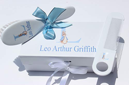 Personalized Baby Gifts, Personalized Baby Brush and Comb Set, New Baby Gift, 0-3 Years, Personalized Keepsake Box