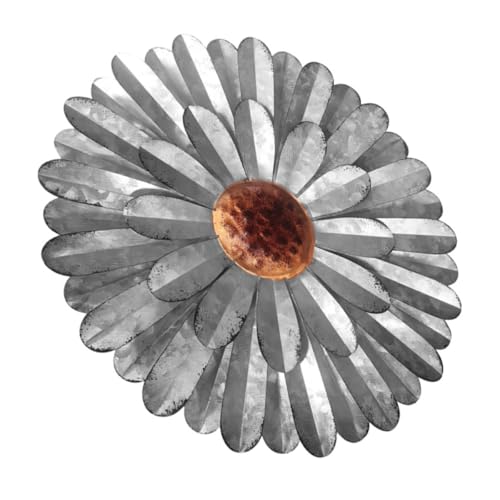 Décoration Murale Fer Forgé Salon et Jardin : Fleurs Argentées AMUSLESUR