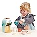 Tender Leaf Toys - Babyccino Maker - Wooden Coffee Machine Pretend Food Play Toy with Espresso Capsules and Cups - Made with Premium Materials and Craftsmanship - Age 3+