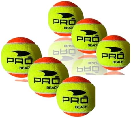 Kit com 6 Unidades Bola Beach Tennis PRO Stage 2 Aprovada ITF Bea...