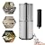 Gravity-fed Water Filter System, 3-Stage Countertop Water Purification System, 304 Stainless Steel Countertop Water Filtration System, with 2 Black Carbon Filters and Metal Spigot