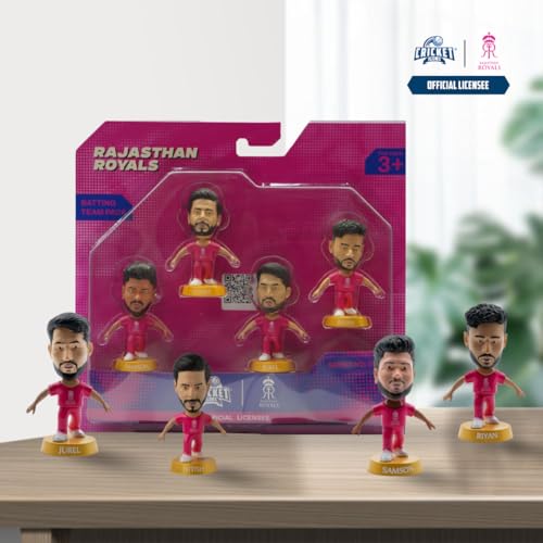 Image of Action Figure, IPL Edition, Rajasthan Royals Team Pack | 360 Rotatable Head, Cricket Player, For Fans & Collectors