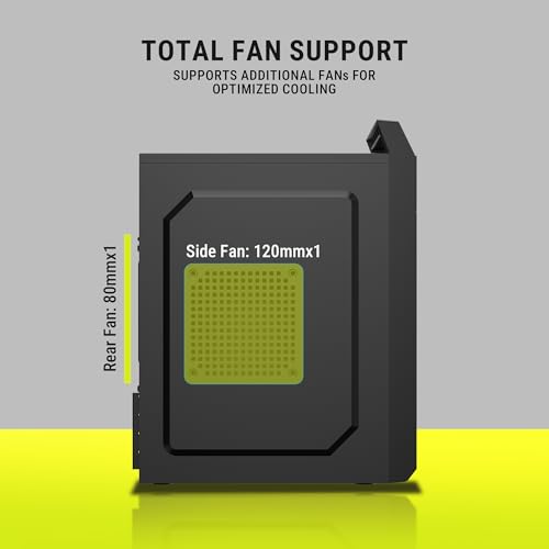 Image of Ant Value VM5P Mid-Tower Computer Case /Office Cabinet - Black | Support Micro ATX, ITX | Built-in 3X USB Ports and Pre-Installed Power Supply