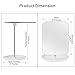 LFOYOU Table Vanity Mirror with Stand - Makeup Mirror for Desk - Adjustable Flexible Gooseneck, 360°Rotation Folding Portable Bathroom Shaving Cosmetic Mirror Square