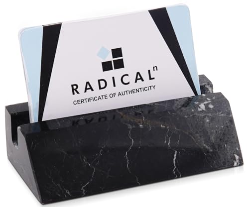 Porte-cartes de visite en marbre noir pour ranger un bureau encombré