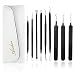 Blackhead Acne Remover Kit, Aooher 9pcs Stainless Steel Blemish and Comedones Extractor Tool Set for Treating Blackhead Whitehead Acne Pimples