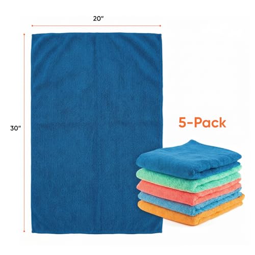 Image of Superio Microfiber Squeegee Mopping Towel Extra Large Miracle Cloth Streak Free Floor Cloth 20x30 House, Kitchen, Bathroom, Car Multi Colored, 10 Pack