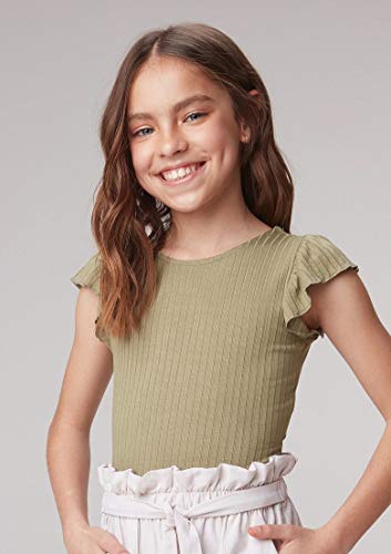 Body Menina teen Babado Hering Kids Verde tam 12 e 16 cor:verde;tamanho:16