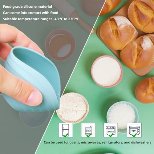 Set 9 piezas tazones silicona multicolor cocina miniatura 4