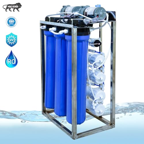 Image of AquaDart 50 LPH Commercial Ro + Uv Protection RO Water Purifier Plant Stainless Steel With High Tds Membrane And Auto Shut Off + Tds Adjuster (50 litre)