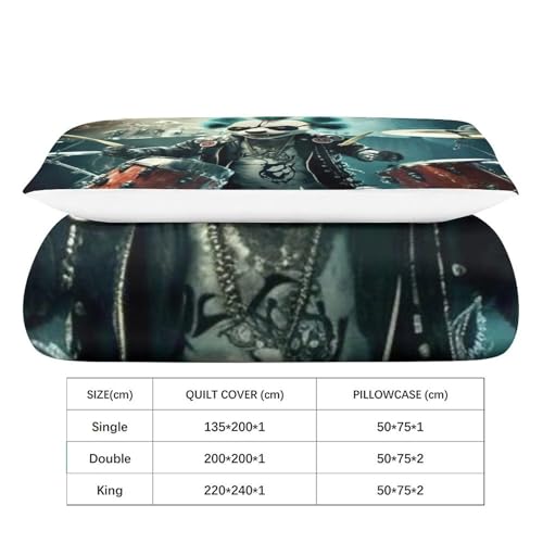 Housse de couette microfibre de qualité supérieure parure de lit panda 3 pièces - 6