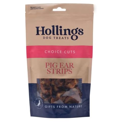 Hollings Pig Ear Strips Dog Treat, 500 g, transparent Cover