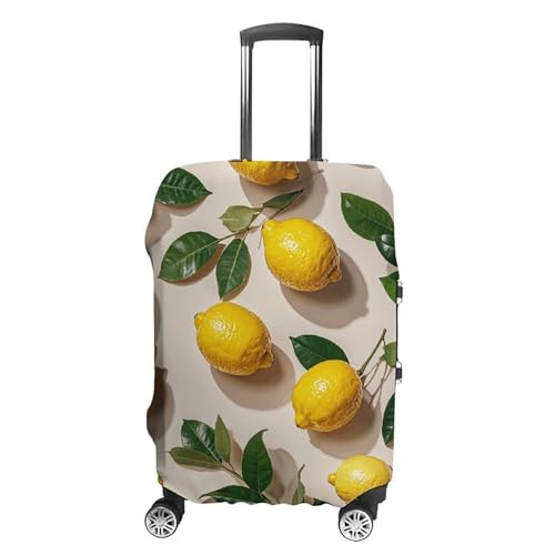 Suitcase Covers for Luggage Washable Luggage Cover Lemon Pattern Luggages Wheel Covers Elastic Travel Carry On Suitcase Cover Travel Luggages Protector Sleeve Fit 29-32 Inch L