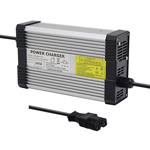 84V 5A Lithium Battery Charger AC Adapter Power Supply for 20S 72V Lithium Li-ion Batteries Pack with 3 Holes Plug