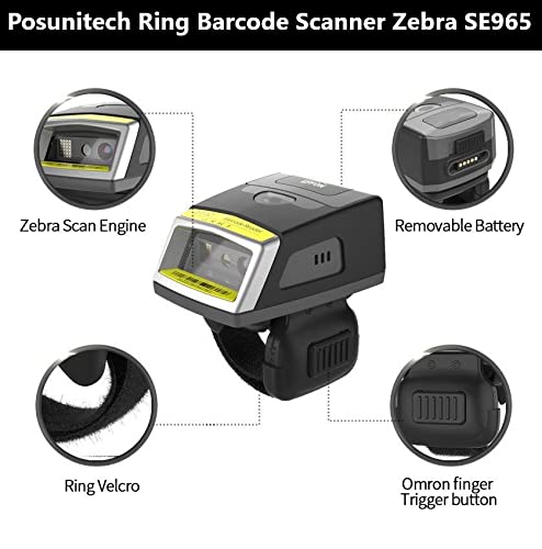 Mini lecteur de codes-barres Bluetooth 2D QR logistique douchette portable Android