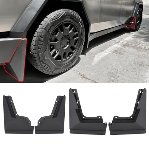 Image of Mud Flaps Splash Guards for 2023 2024 Tesla Cybertruck Pickup Splash Fender Accessories OEM Style PP+TPO Material,No Need to Drill Holes 4PCS