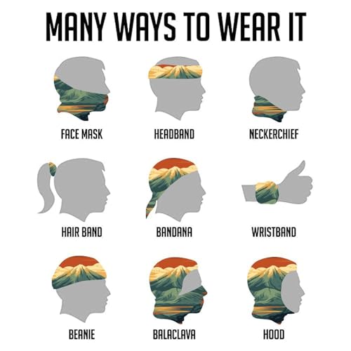 Neck Gaiter Face Mask Breathable Wind-Proof Face Cover City Signage Sun Cooling Dustproof Mask Balaclava Bandana Headwear for Men Women miniatura 5