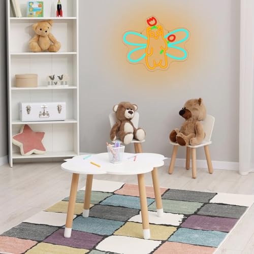Image of Wings Cat Neon Sign for Wall Decor, Dimmable Flying Cat Club Neon Light Decorations, USB Powered LED Light Up Sign for Bedroom,Cat Cafe,Party,Home Bar Decor
