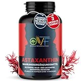 OVF Astaxanthin 8mg pro Kapsel, 90 Kapseln, 3 Monate Vorrat zum Schutz vor Oxidation, Astaxanthin Bio Antioxidans Extrahiert aus Haematococcus Pluvialis, Astaxanthin Hochdosiert Bio