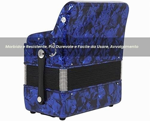 Fisarmonica in legno massello, 22 tasti, 8 bassi, fisarmonica per principianti e professionisti, colore: rosso