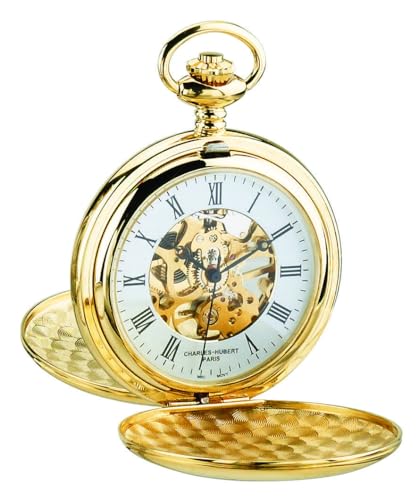 Charles-Hubert, Paris Gold-Plated Mechanical Pocket Watch