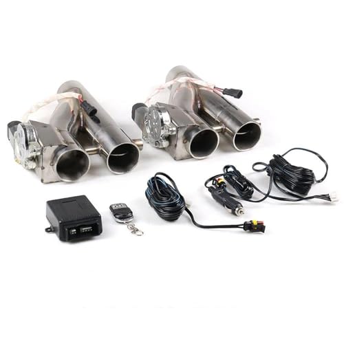 Kit de escape eléctrico doble de 2 pulgadas con válvula de control remoto para coche