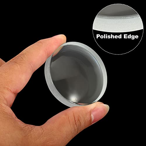 Image of PATIKIL 0.4 inch (10mm) Focal Length Double Convex and Concave Lens Set, Glass Optically Polished Round Edges Lens for Physics Experiment Classroom, Clear
