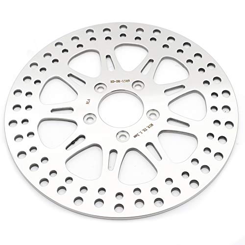 TARAZON Polished Rear Brake Rotor for Harley Davidson Electra Glide Road King Road Glide Classic Custom 2000-2007 Street Glide Ultra Classic Electra Glide FLHT FLHR FLTR 11.5